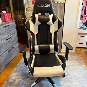 S Racer Gaming Chair ( Black and White )